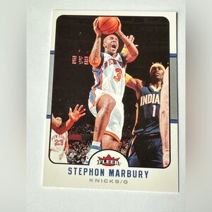 Fleer Stephon Marbury Knicks Trading Card - White/Blue/Orange
